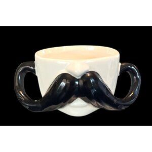 Zak! Designs Handlebar Mustache Ceramic Coffee Mug